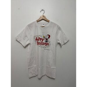Hallmark Brief Insanity Peanuts Snoopy Woodstock Happy Holidays T-Shirt Size M